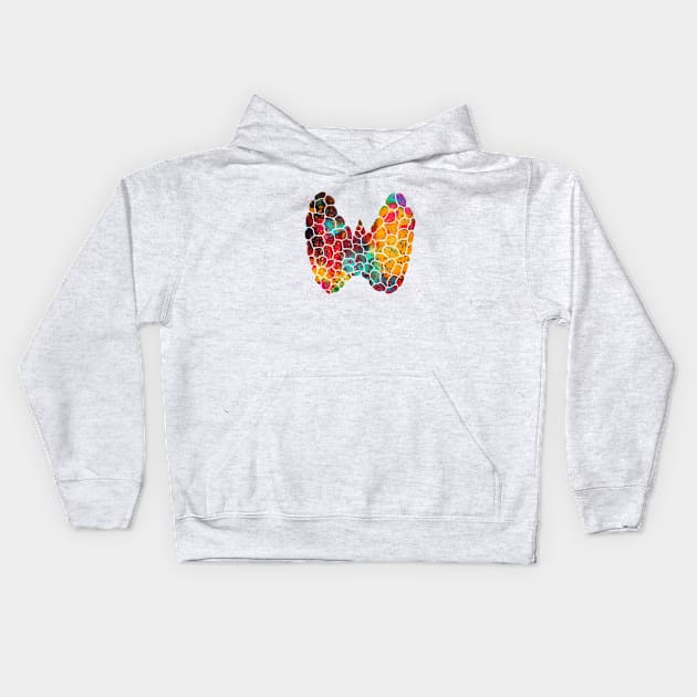 Thyroid gland Kids Hoodie by erzebeth